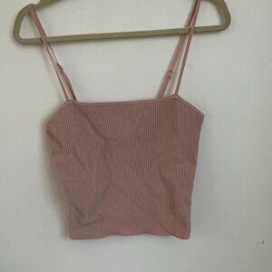 Aritzia Babaton Sculpt Knit Pink Tank (M)